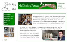 homepage for mccluskey pottery